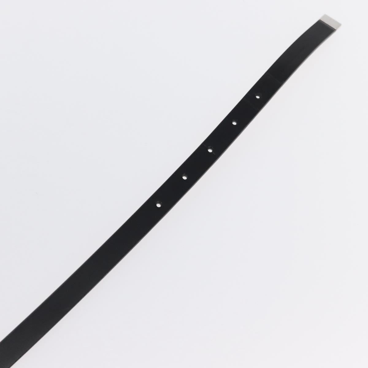 LOUIS VUITTON Ceinture Carre Belt Leather 37"" Black LV Auth ka1715