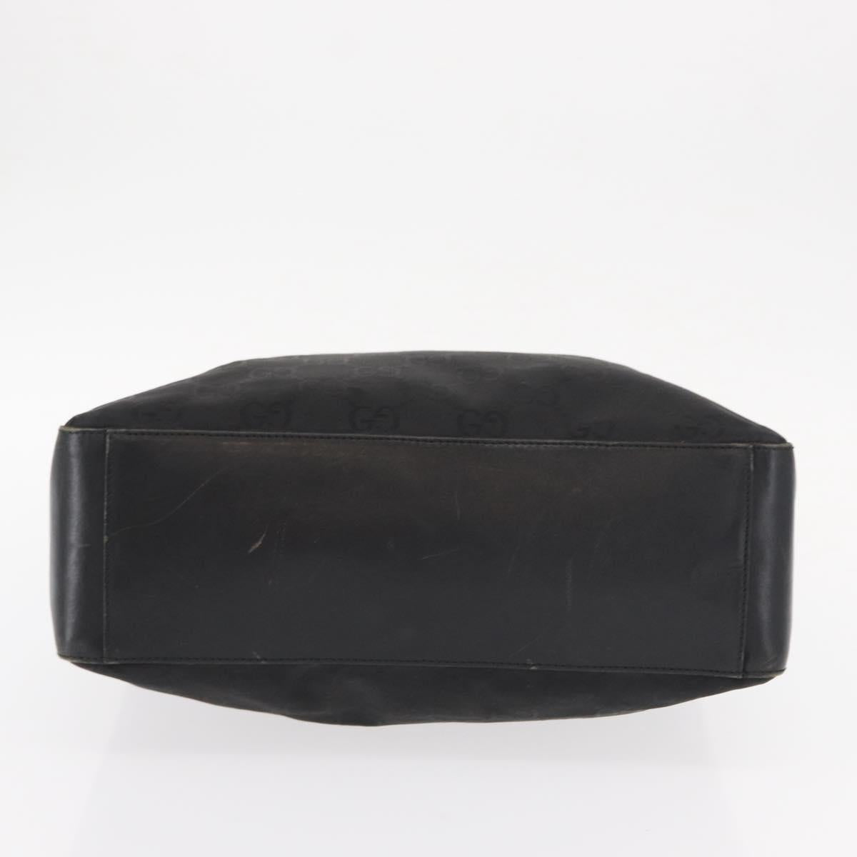 GUCCI GG Canvas Shoulder Bag Nylon Black Silver 001 3770 Auth ka172