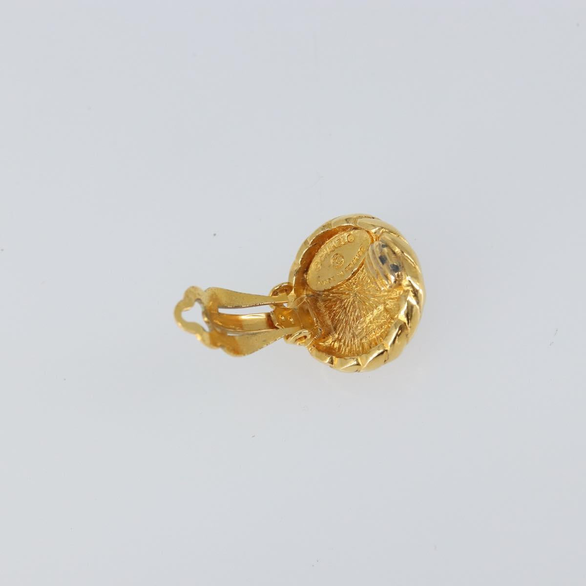 CHANEL Earring metal Gold CC Auth ka1734V