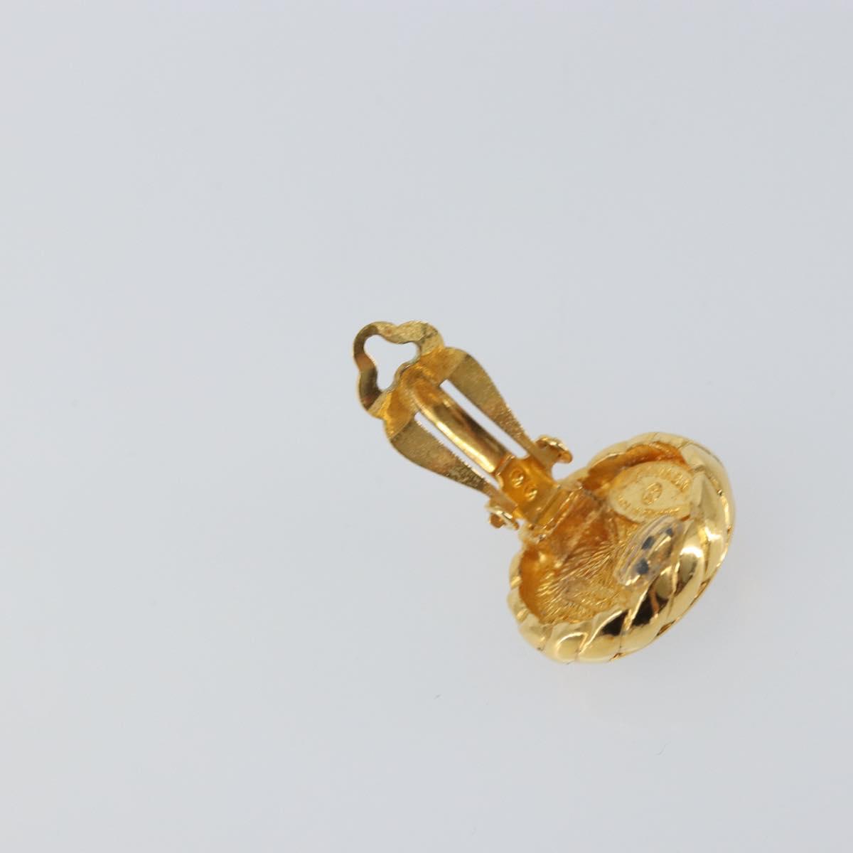 CHANEL Earring metal Gold CC Auth ka1734V
