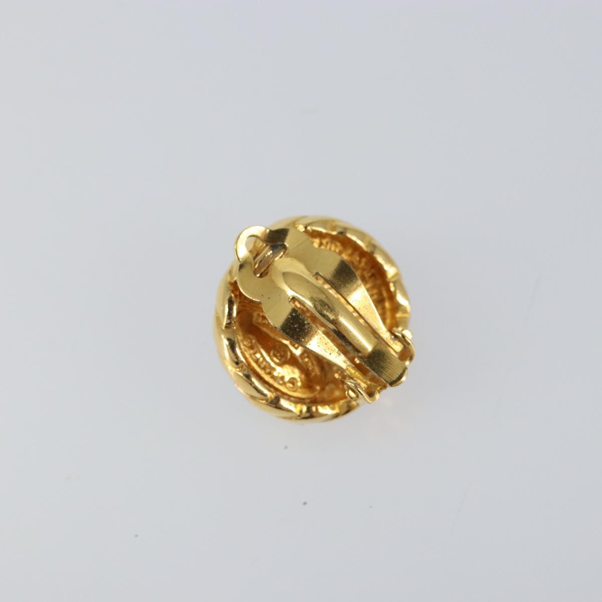 CHANEL Earring metal Gold CC Auth ka1734V