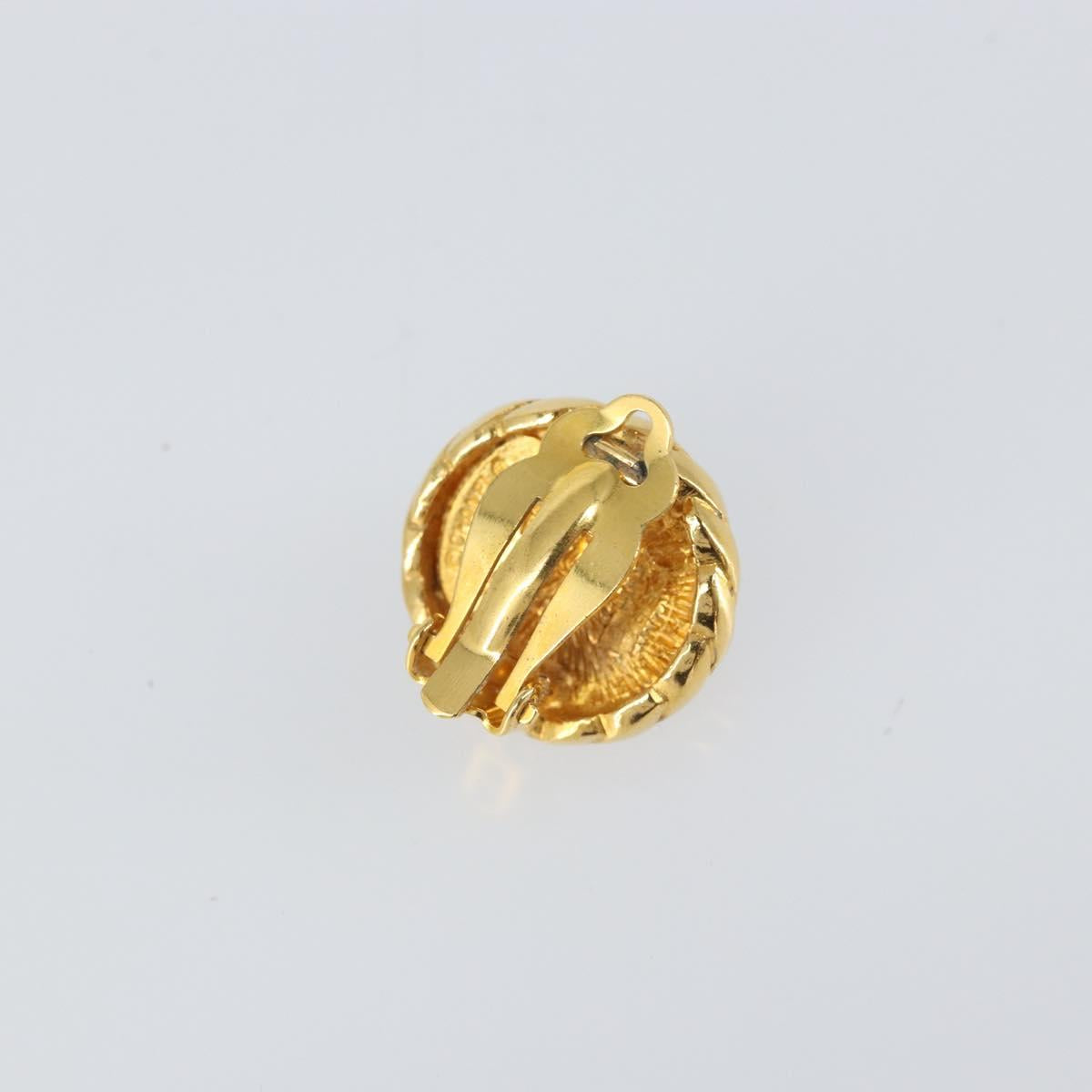 CHANEL Earring metal Gold CC Auth ka1734V