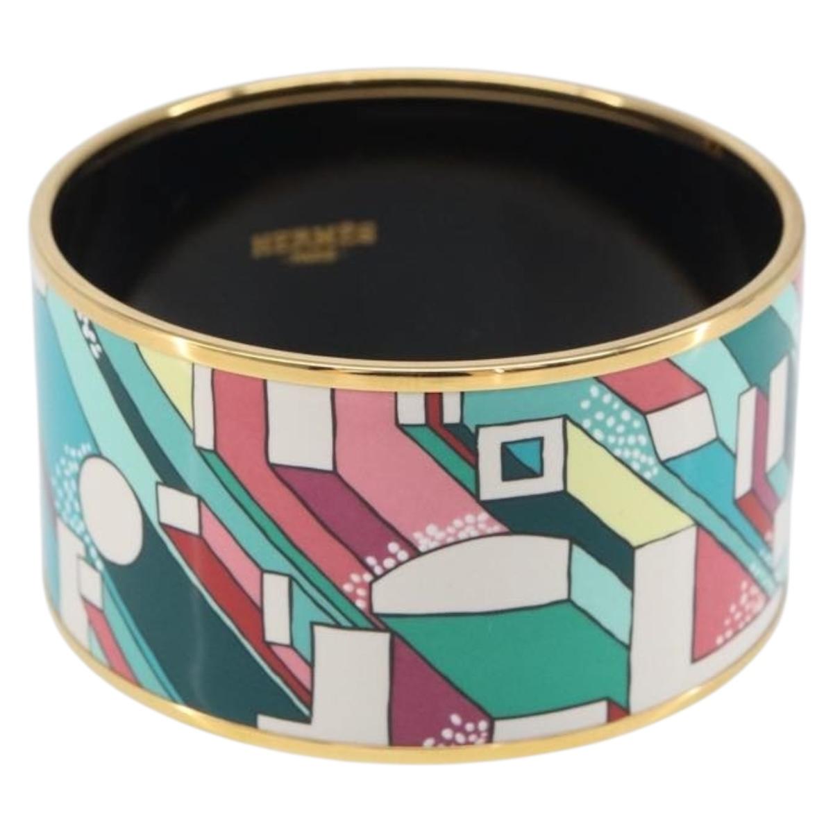 HERMES Bangle Emile TGM metal Multicolor Auth ka1737M