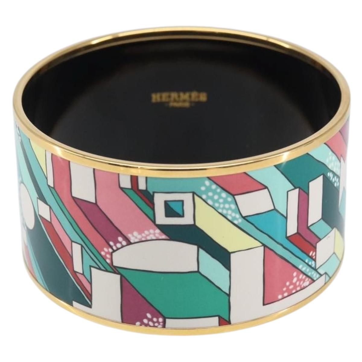 HERMES Bangle Emile TGM metal Multicolor Auth ka1737M