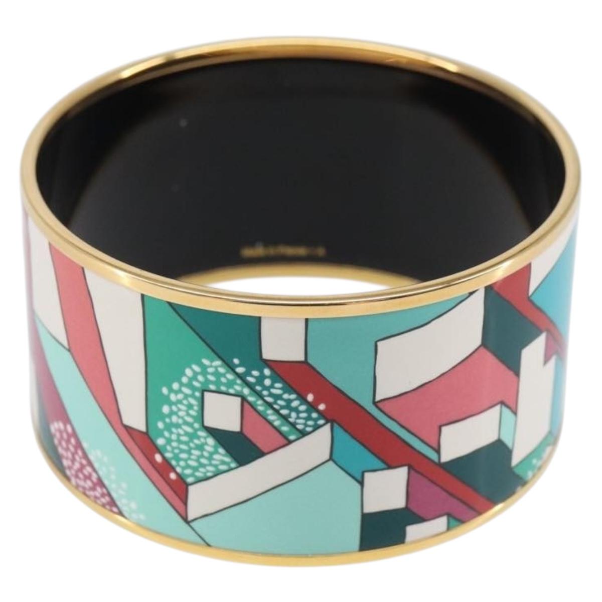 HERMES Bangle Emile TGM metal Multicolor Auth ka1737M