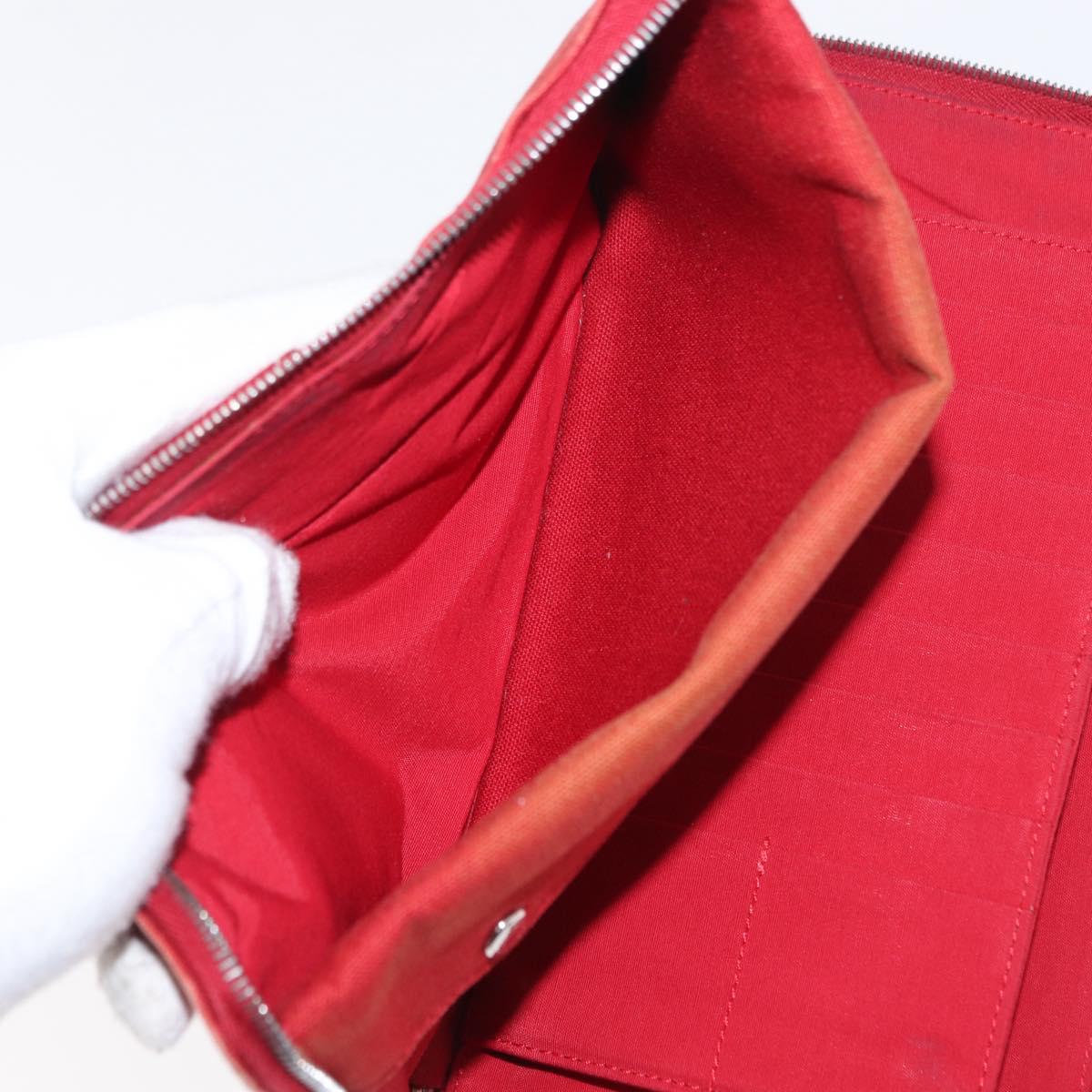 LOUIS VUITTON Hermes Epi Wallet Canvas 2 Set Red Green LV Auth ka174