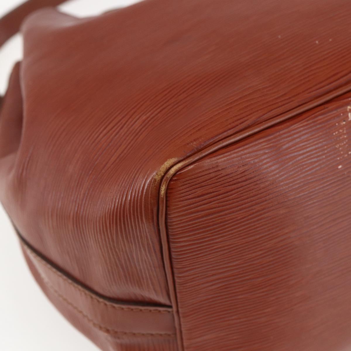 LOUIS VUITTON Epi Petit Noe Shoulder Bag Brown M44103 LV Auth ka1750