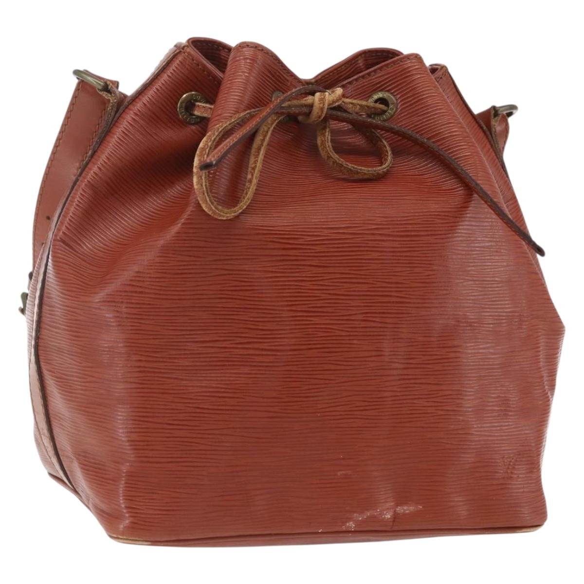 LOUIS VUITTON Epi Petit Noe Shoulder Bag Brown M44103 LV Auth ka1750