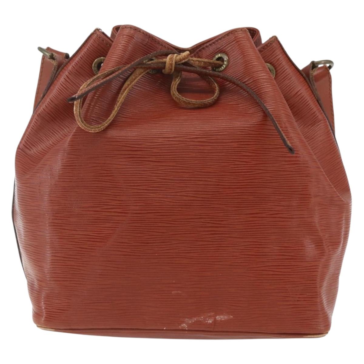 LOUIS VUITTON Epi Petit Noe Shoulder Bag Brown M44103 LV Auth ka1750