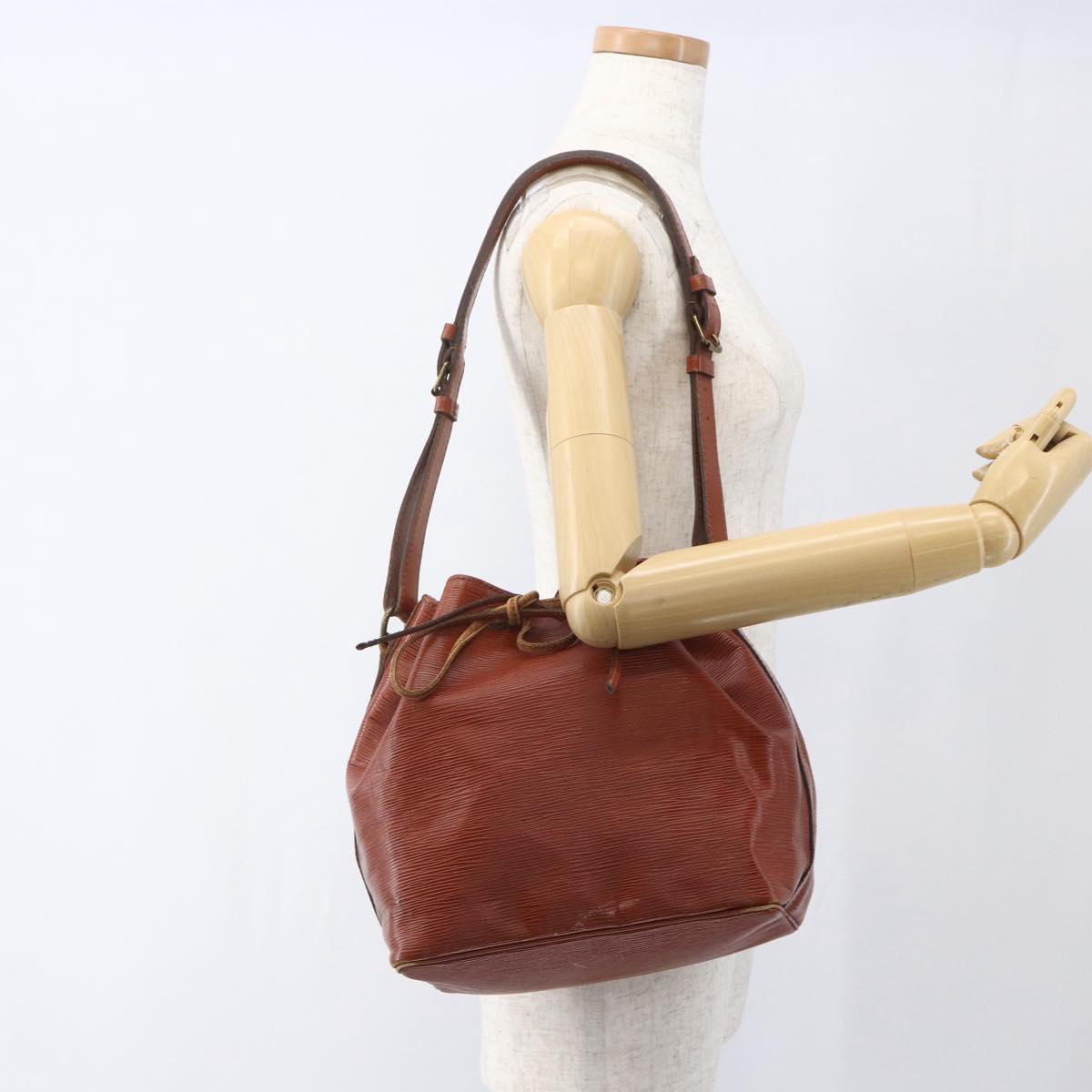 LOUIS VUITTON Epi Petit Noe Shoulder Bag Brown M44103 LV Auth ka1750