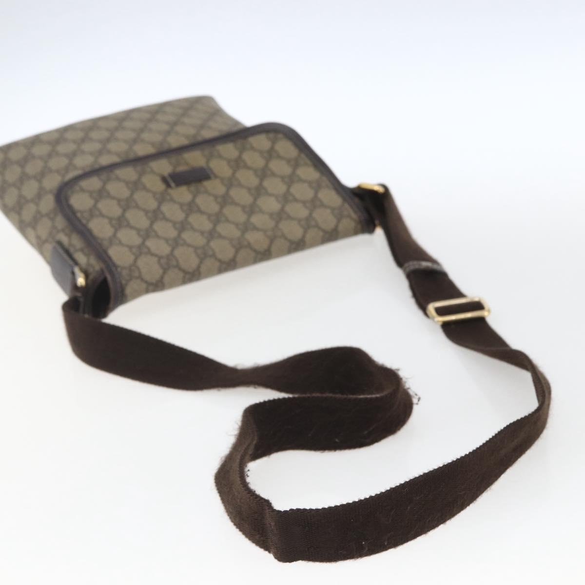 GUCCI GG Supreme Shoulder Bag PVC Leather Beige Gold 223666 Auth ka1755