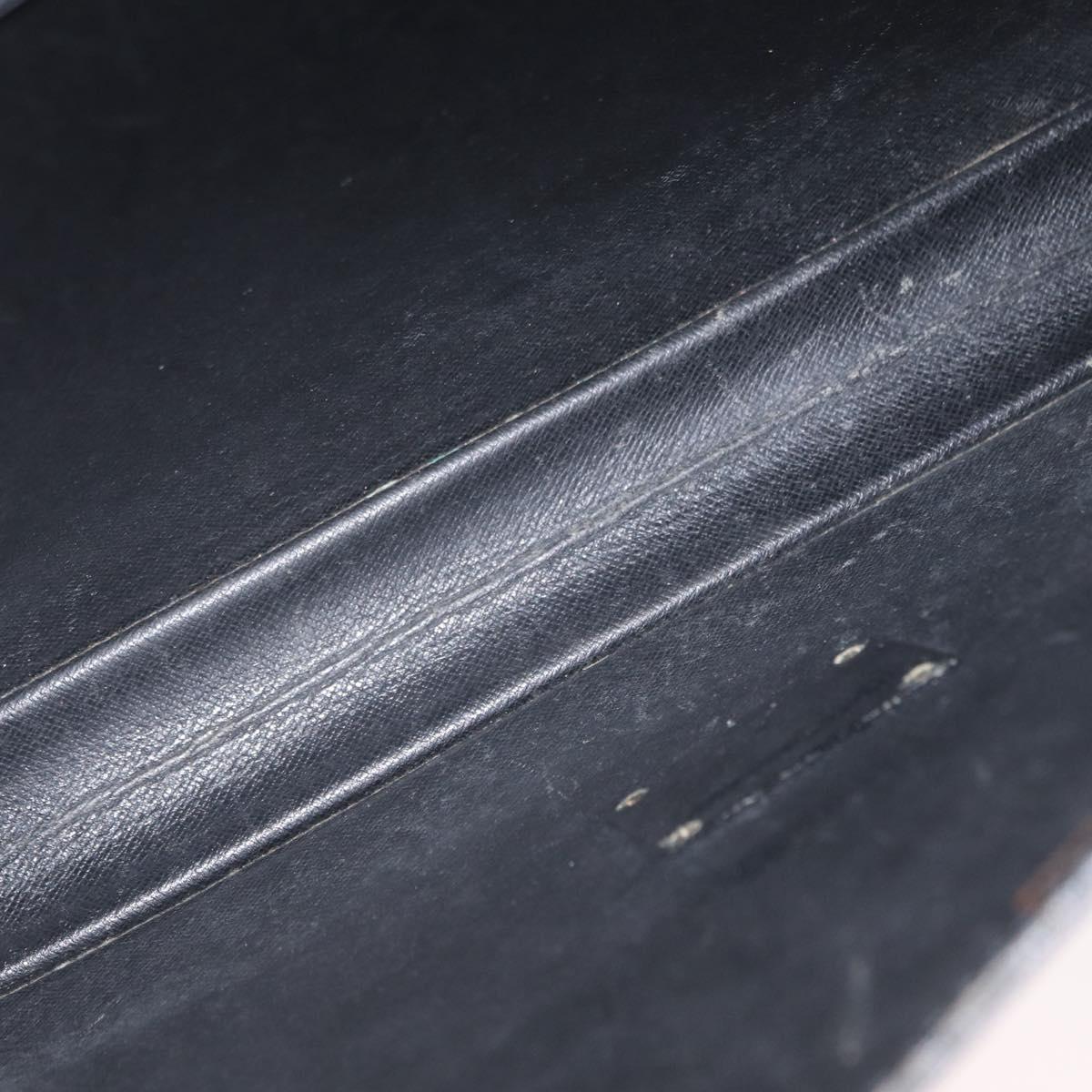 LOUIS VUITTON Epi Porte Documents Senateur Briefcase Black M54452 LV Auth ka1760