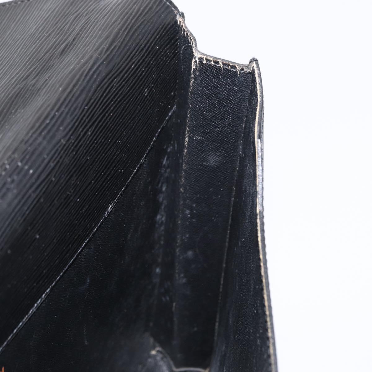 LOUIS VUITTON Epi Porte Documents Senateur Briefcase Black M54452 LV Auth ka1760