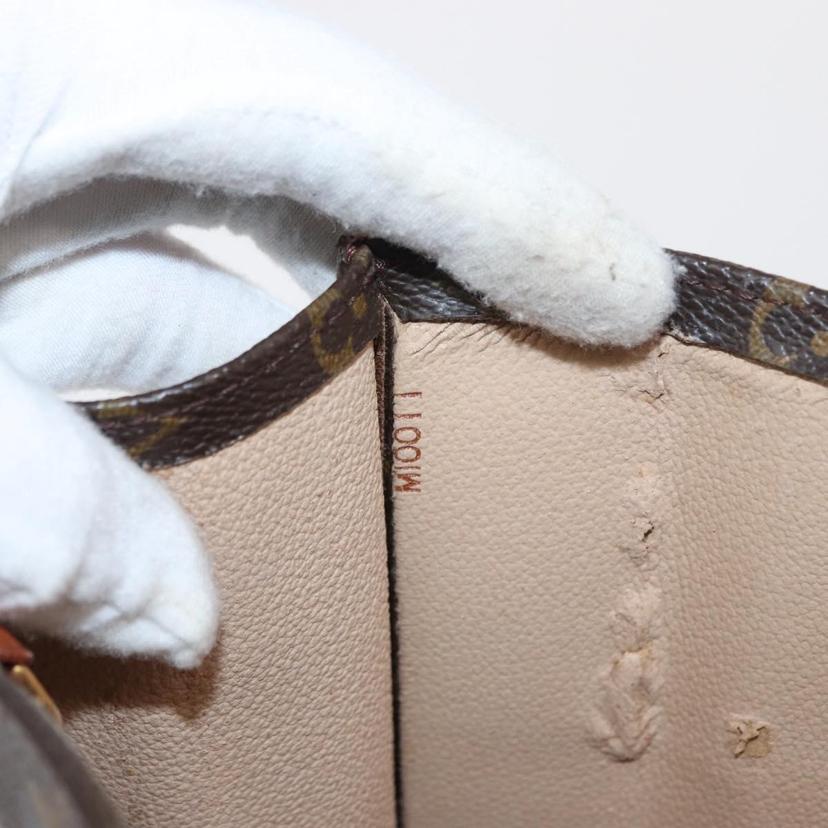 LOUIS VUITTON Monogram Sac Plat Hand Bag M51140 LV Auth ka1761