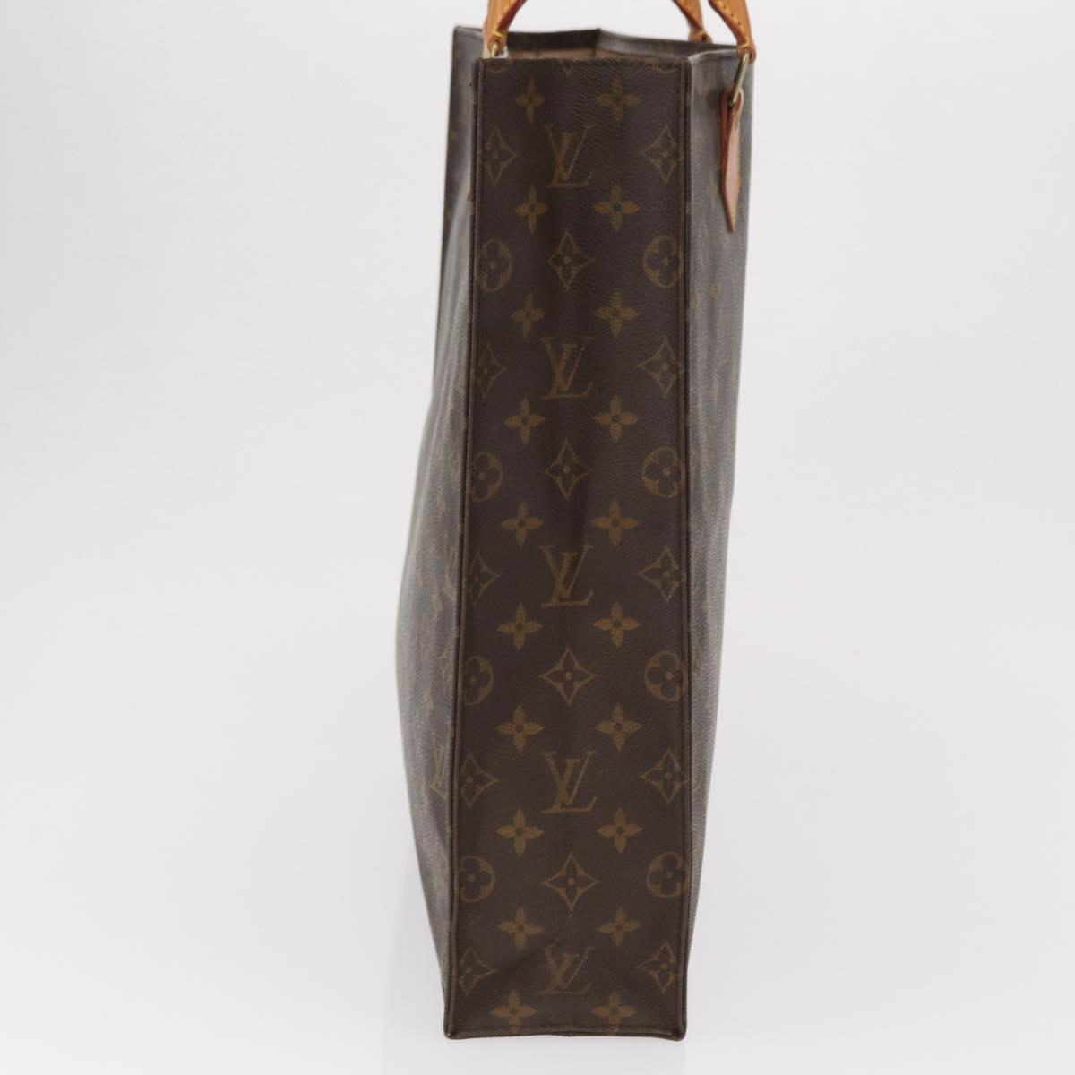 LOUIS VUITTON Monogram Sac Plat Hand Bag M51140 LV Auth ka1761