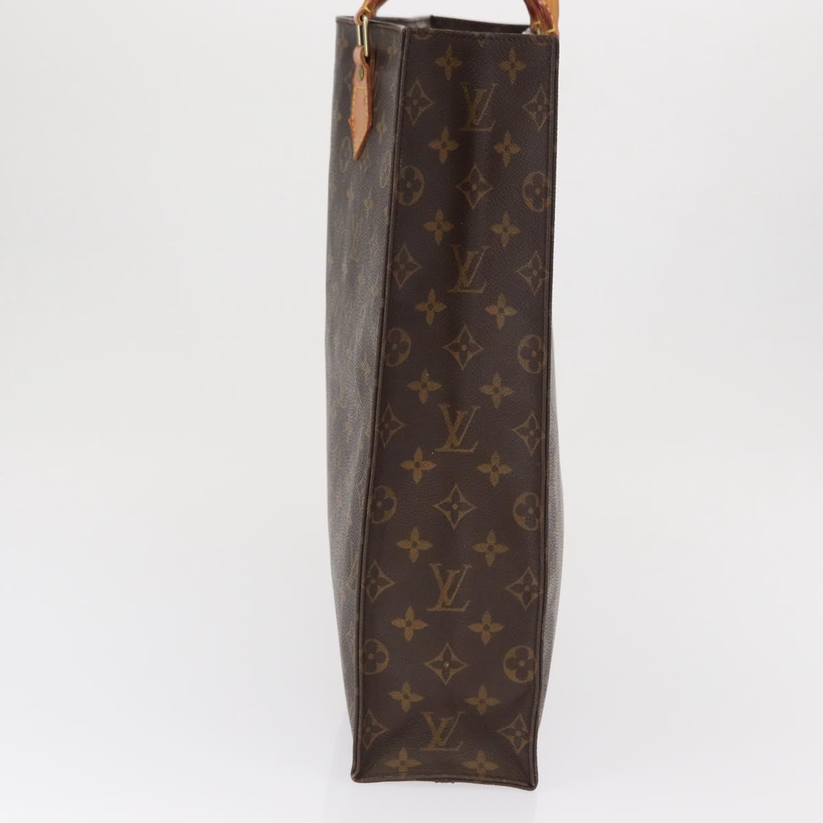 LOUIS VUITTON Monogram Sac Plat Hand Bag M51140 LV Auth ka1761