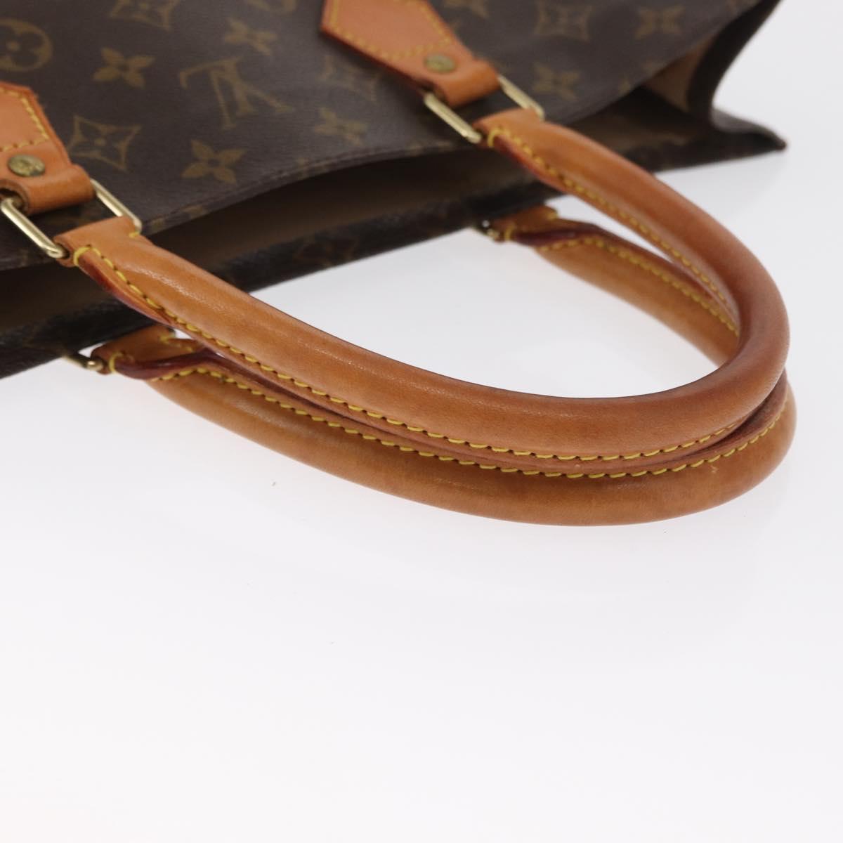 LOUIS VUITTON Monogram Sac Plat Hand Bag M51140 LV Auth ka1761