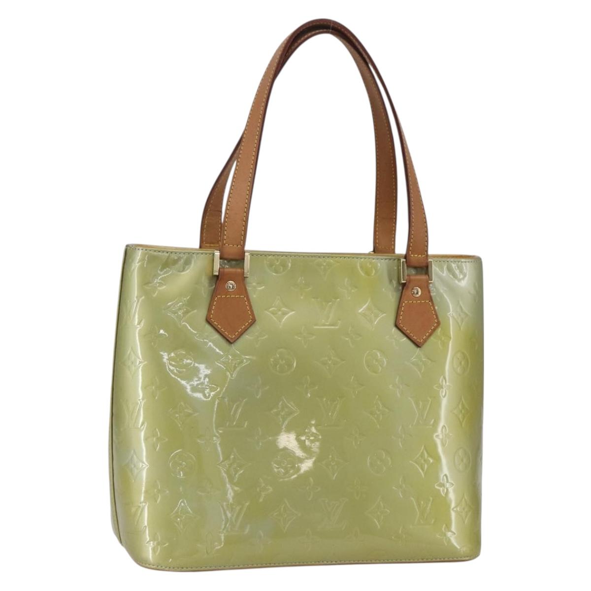 LOUIS VUITTON Monogram Vernis Houston Hand Bag Gris M91053 LV Auth ka1765