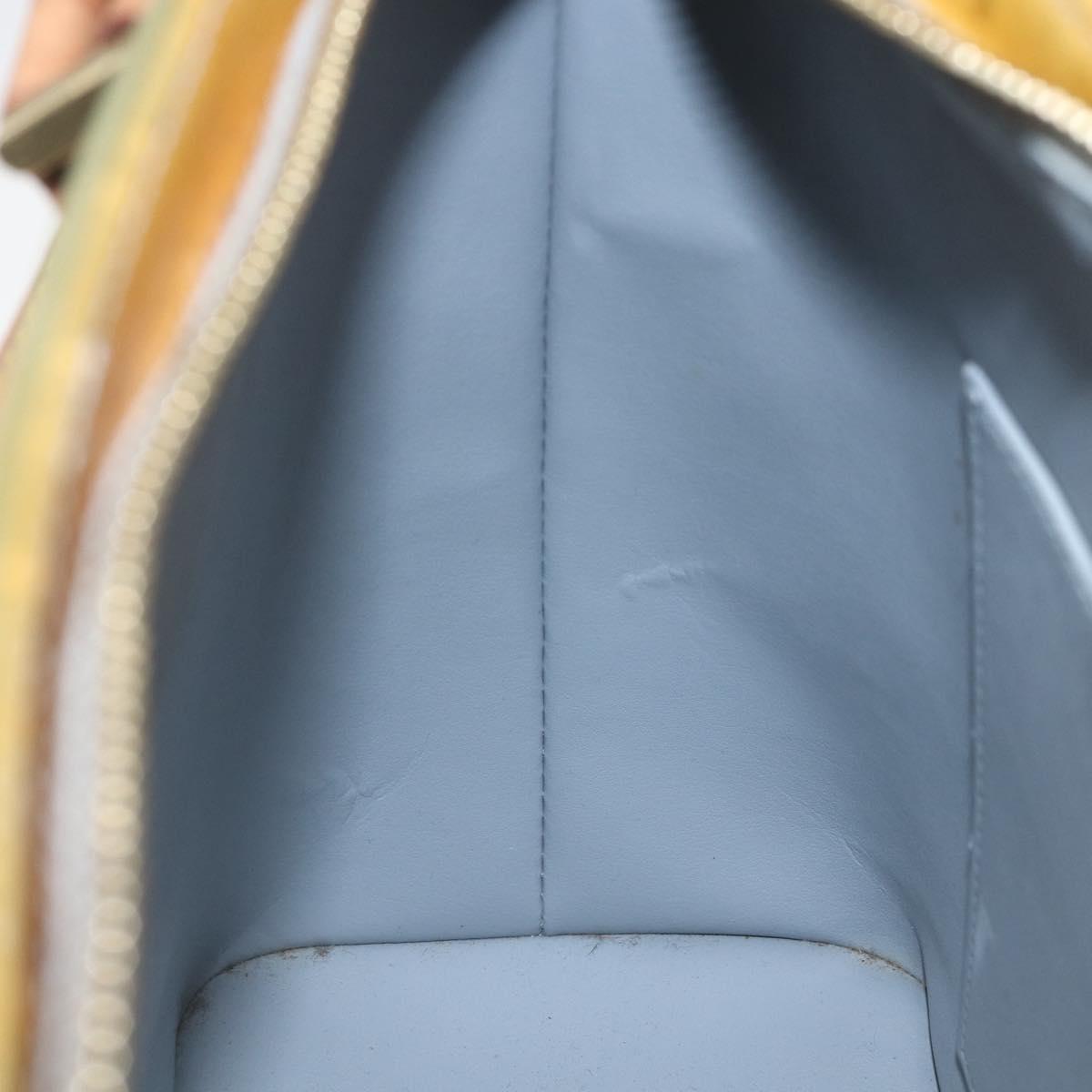 LOUIS VUITTON Monogram Vernis Houston Hand Bag Gris M91053 LV Auth ka1765