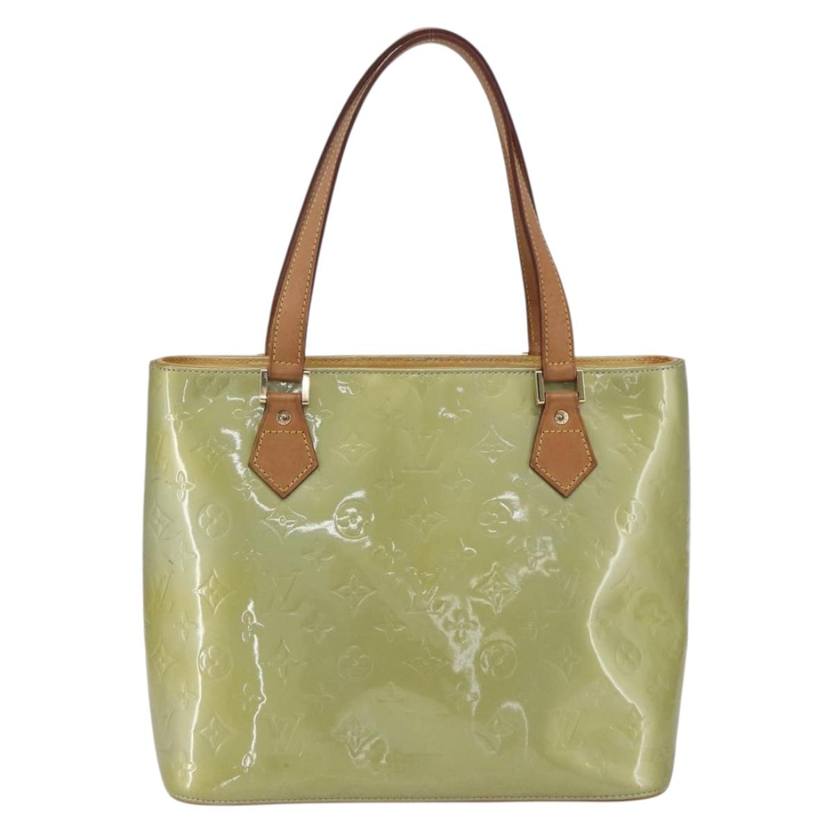 LOUIS VUITTON Monogram Vernis Houston Hand Bag Gris M91053 LV Auth ka1765