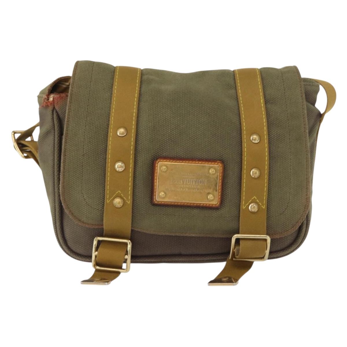 LOUIS VUITTON Antigua Buzzus PM Shoulder Bag Brown M40080 LV Auth ka1767