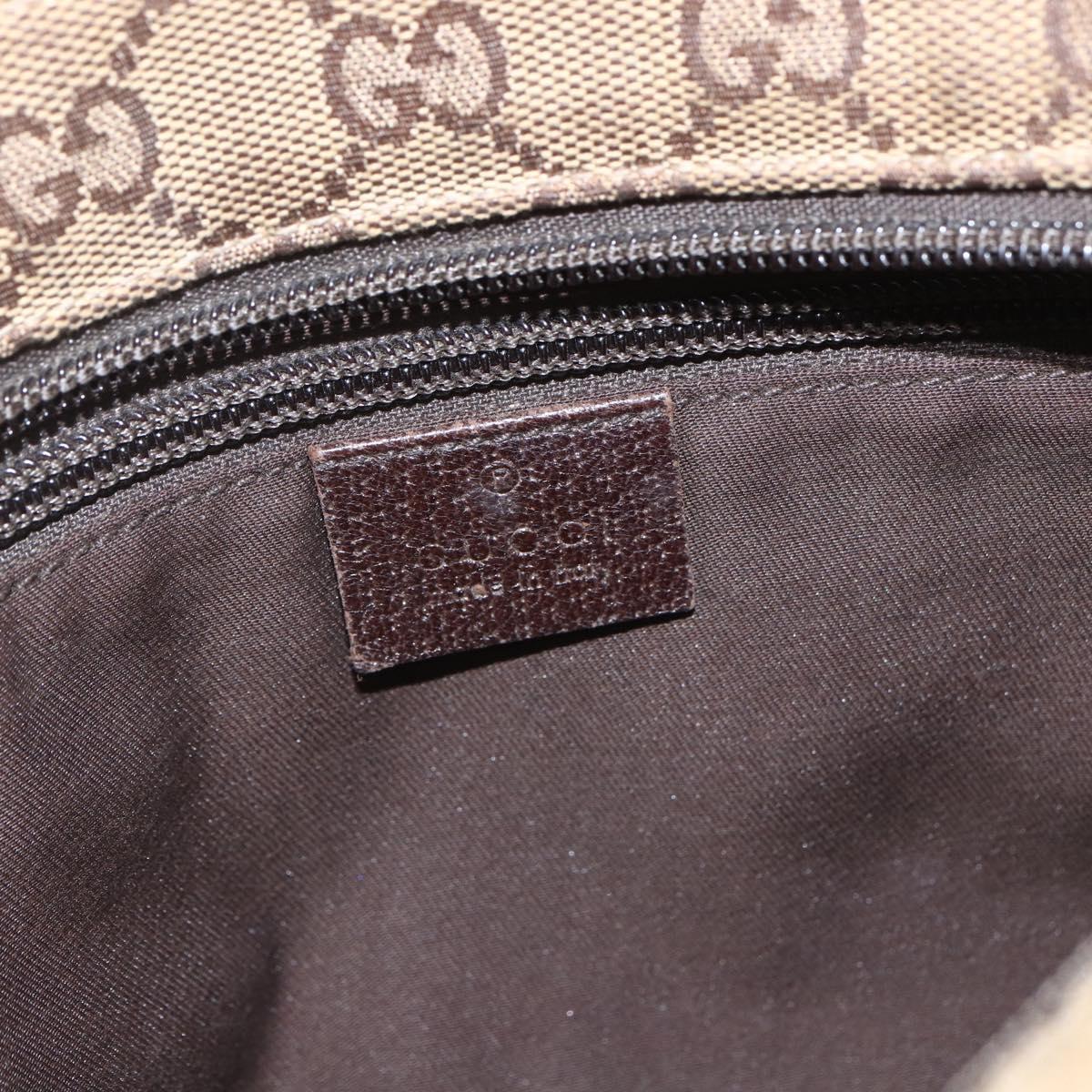 GUCCI GG Canvas Web Sherry Line Shoulder Bag Beige Red Green 189749 Auth ka1776