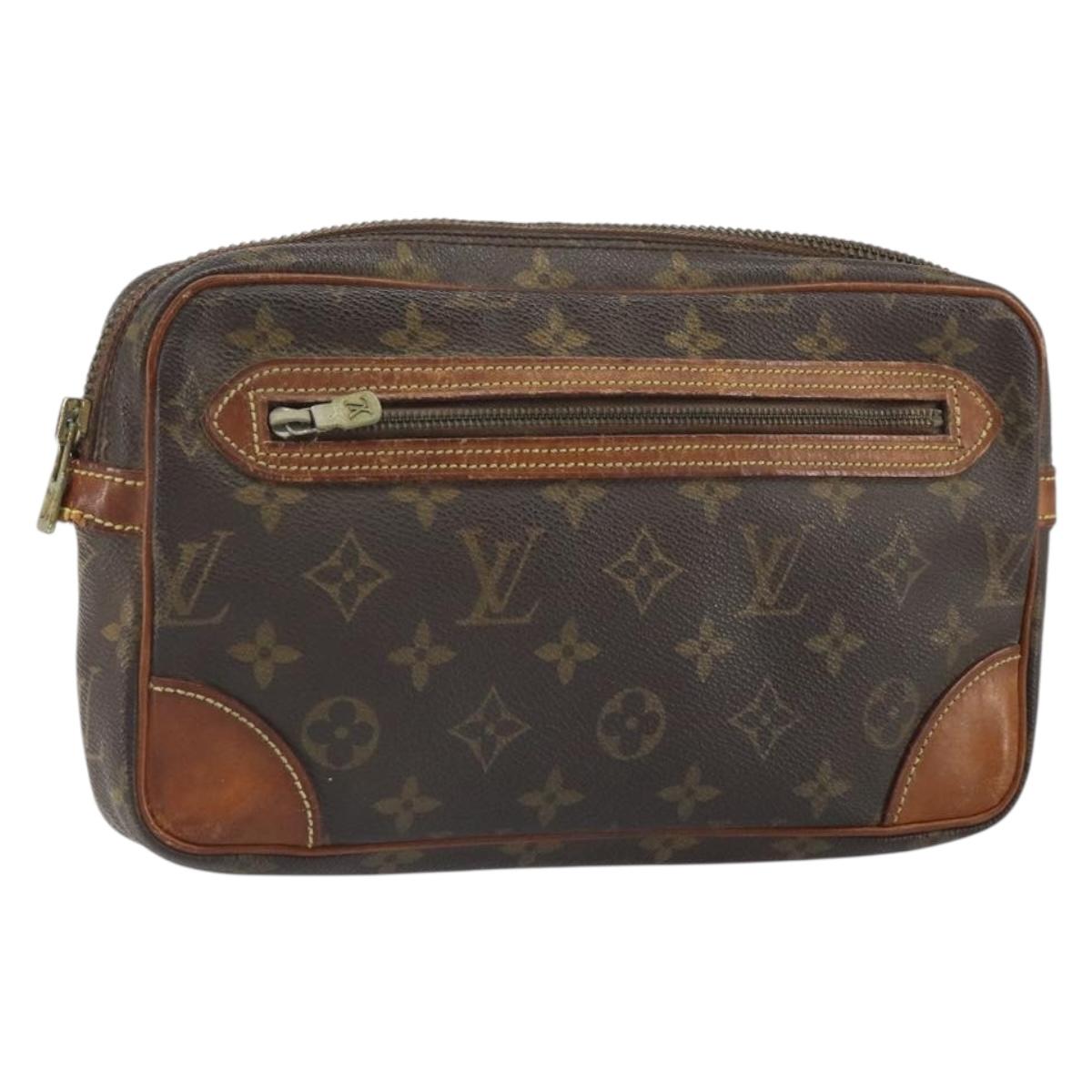 LOUIS VUITTON Monogram Marly Dragonne GM Clutch Bag M51825 LV Auth ka1780