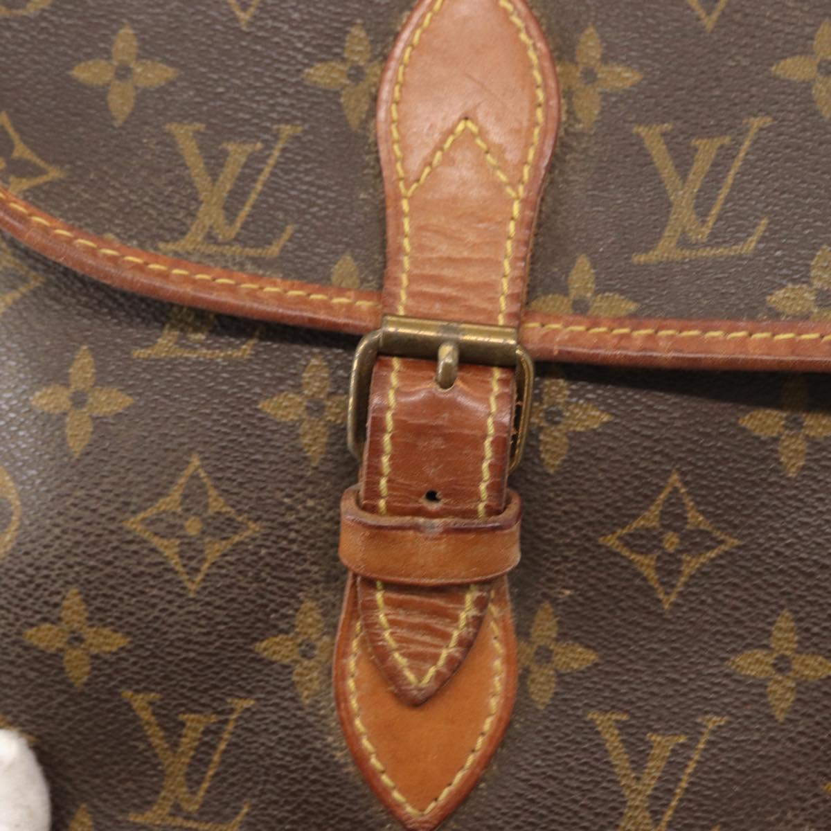LOUIS VUITTON Monogram Gibeciere GM Shoulder Bag M42246 LV Auth ka179