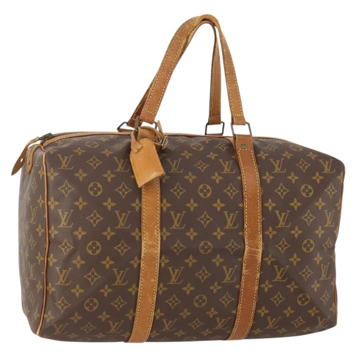 LOUIS VUITTON Monogram Sac Souple 45 Boston Bag M41624 LV Auth ka1790