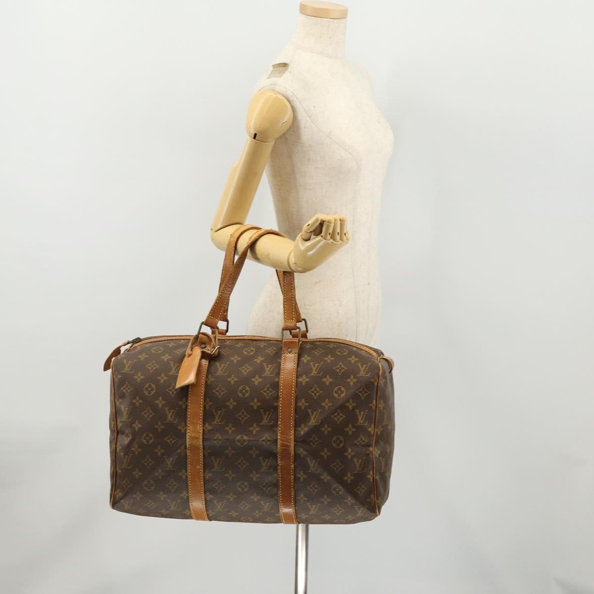 LOUIS VUITTON Monogram Sac Souple 45 Boston Bag M41624 LV Auth ka1790