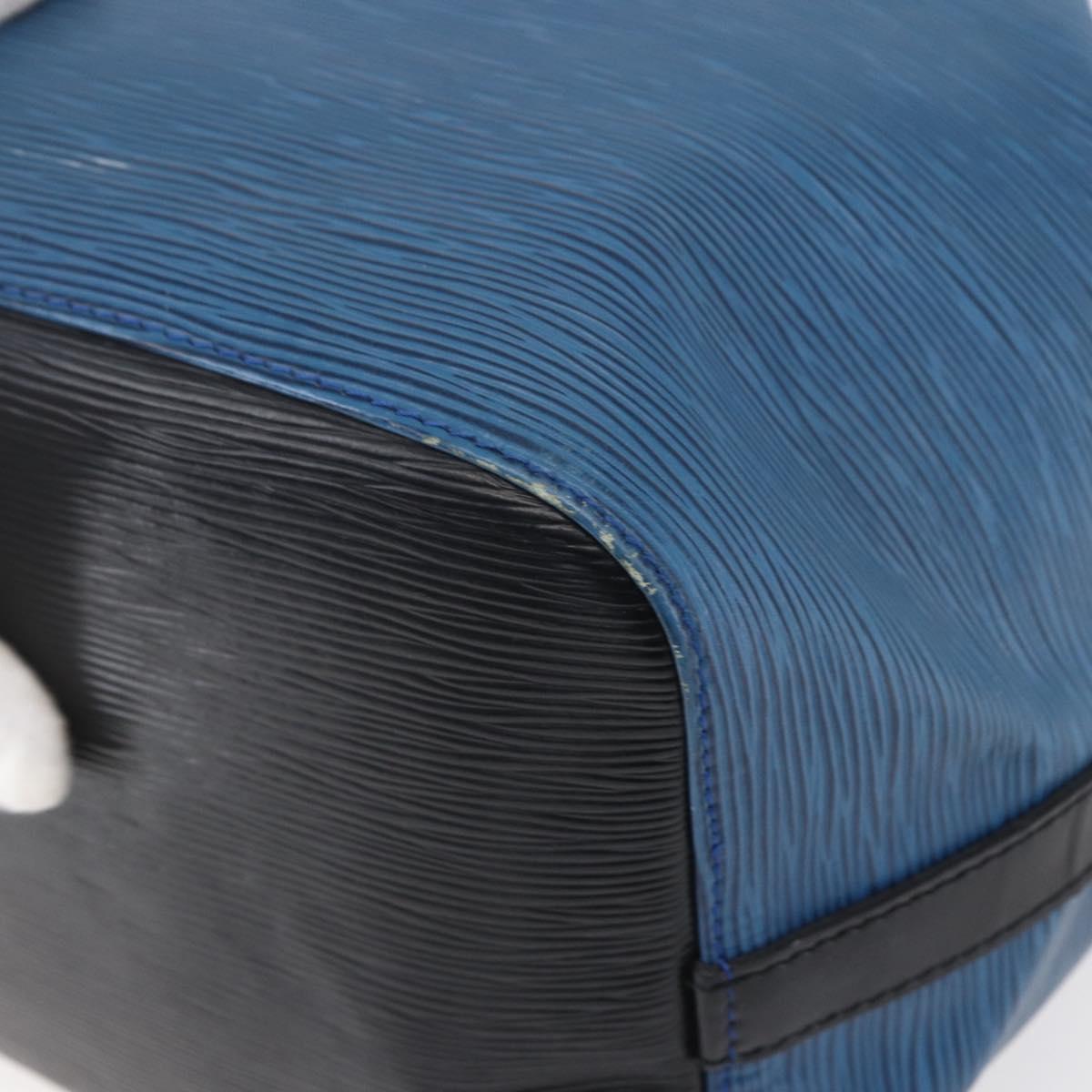 LOUIS VUITTON Epi Petit Noe Shoulder Bag Bicolor Black Blue M44152 Auth ka181