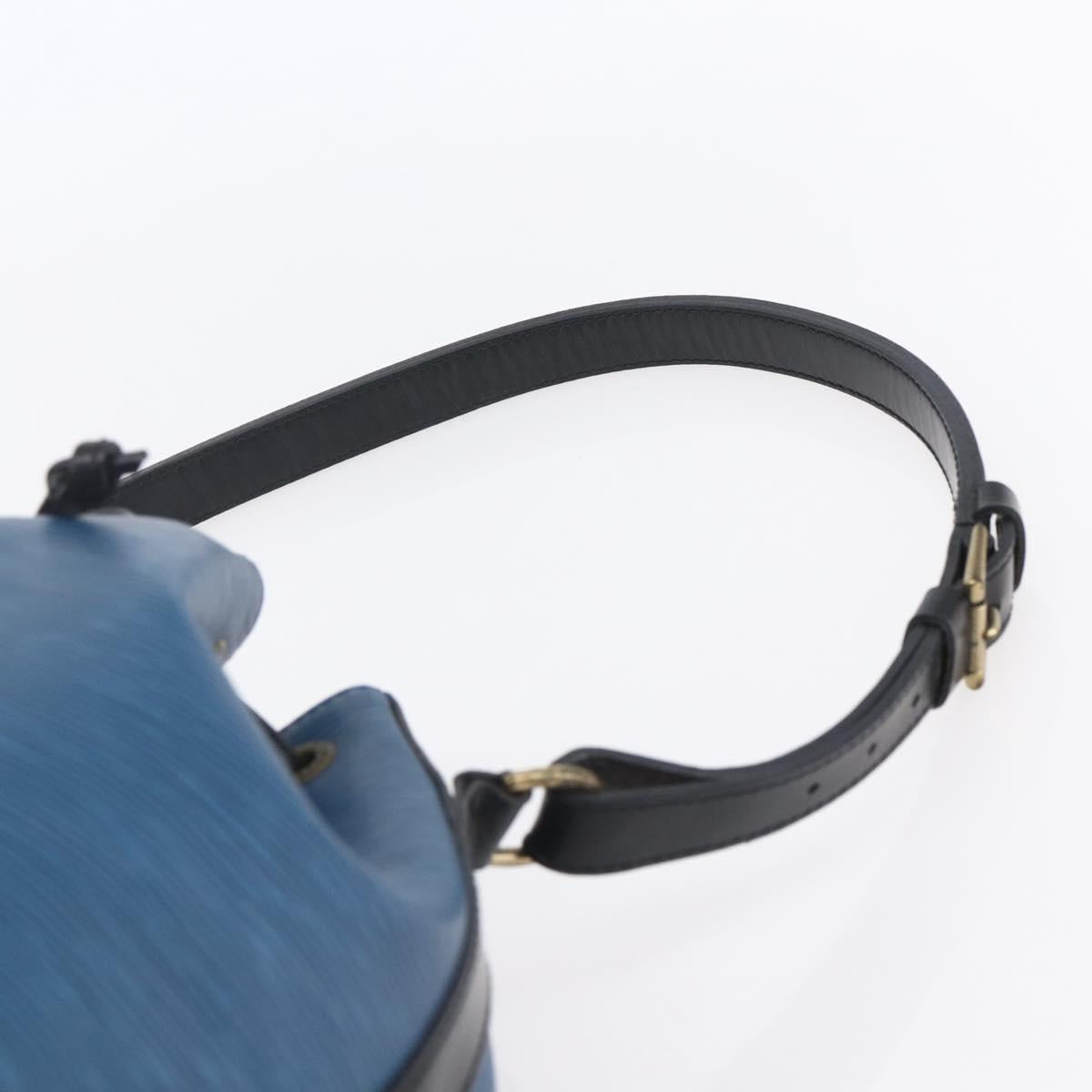 LOUIS VUITTON Epi Petit Noe Shoulder Bag Bicolor Black Blue M44152 Auth ka181