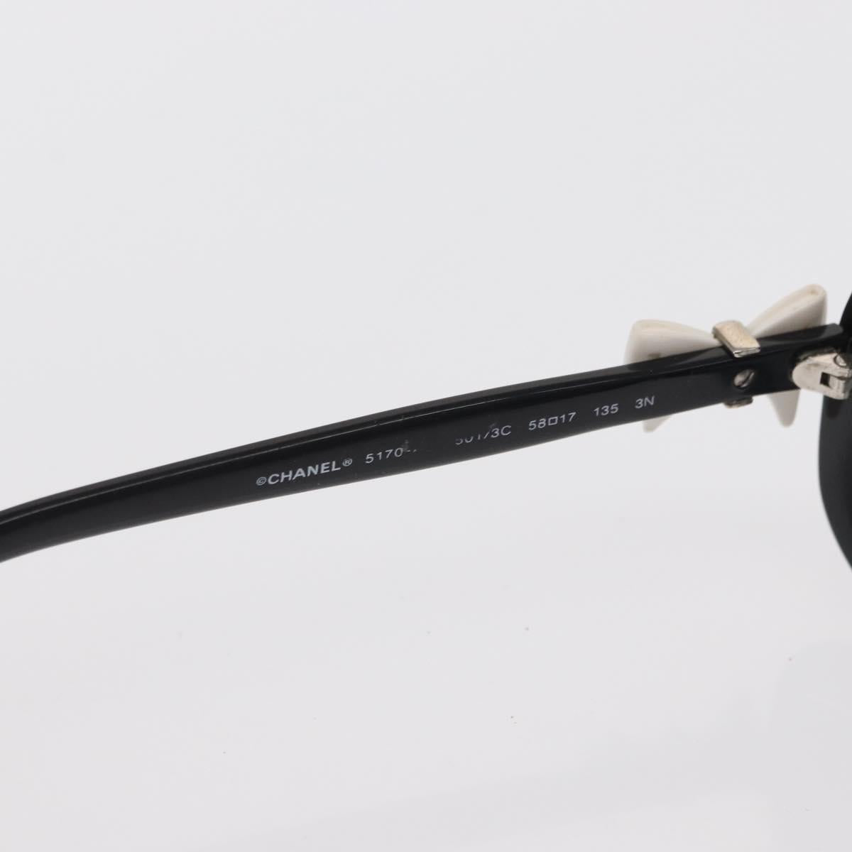 CHANEL Sunglasses plastic Black CC Auth ka1827