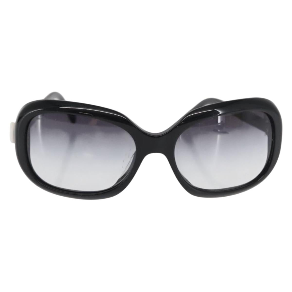 CHANEL Sunglasses plastic Black CC Auth ka1827