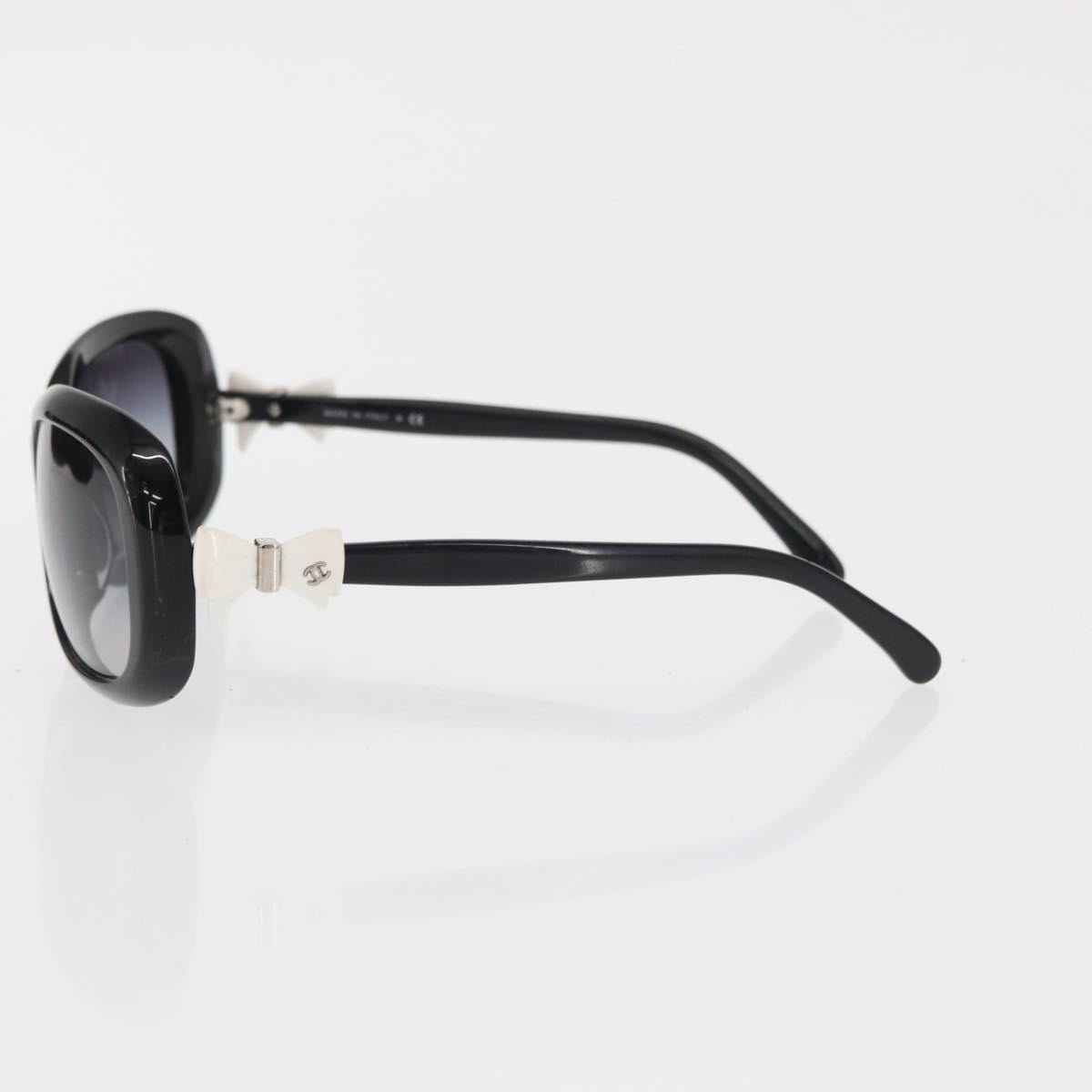 CHANEL Sunglasses plastic Black CC Auth ka1827