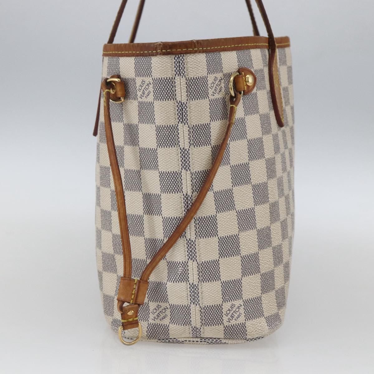 LOUIS VUITTON Damier Azur Neverfull PM Tote Bag N41362 LV Auth ka1836