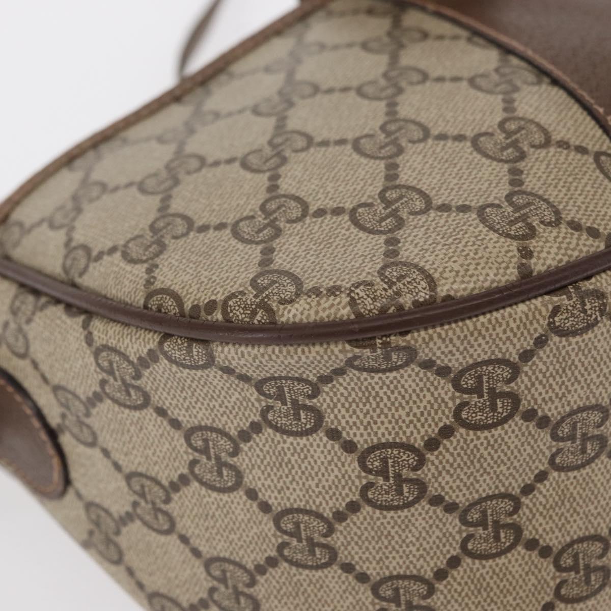 GUCCI GG Supreme Web Sherry Line Bag PVC Beige Gold 001 123 6177 4023 Auth ka184