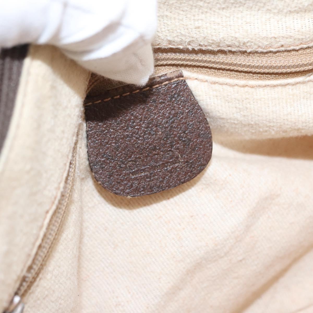 GUCCI GG Supreme Web Sherry Line Bag PVC Beige Gold 001 123 6177 4023 Auth ka184