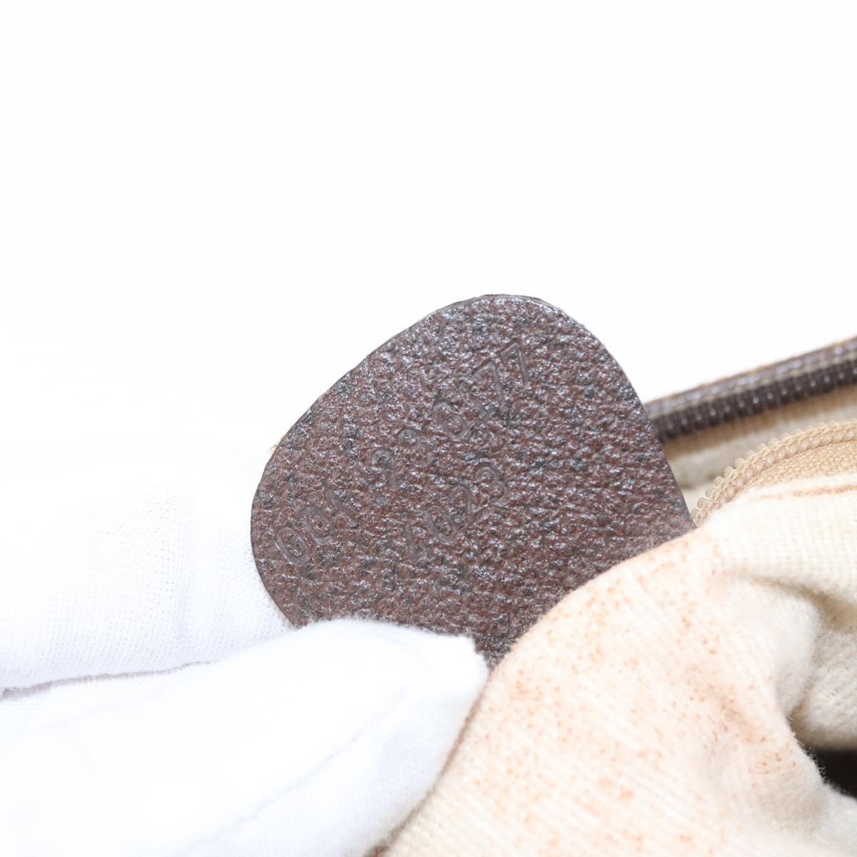 GUCCI GG Supreme Web Sherry Line Bag PVC Beige Gold 001 123 6177 4023 Auth ka184