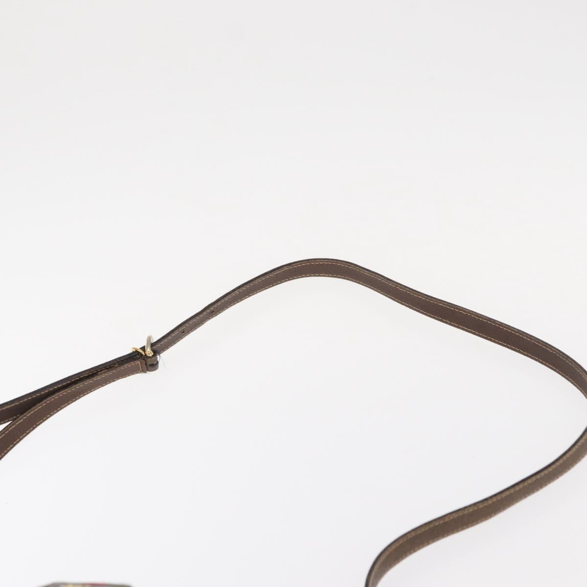 GUCCI GG Supreme Web Sherry Line Bag PVC Beige Gold 001 123 6177 4023 Auth ka184