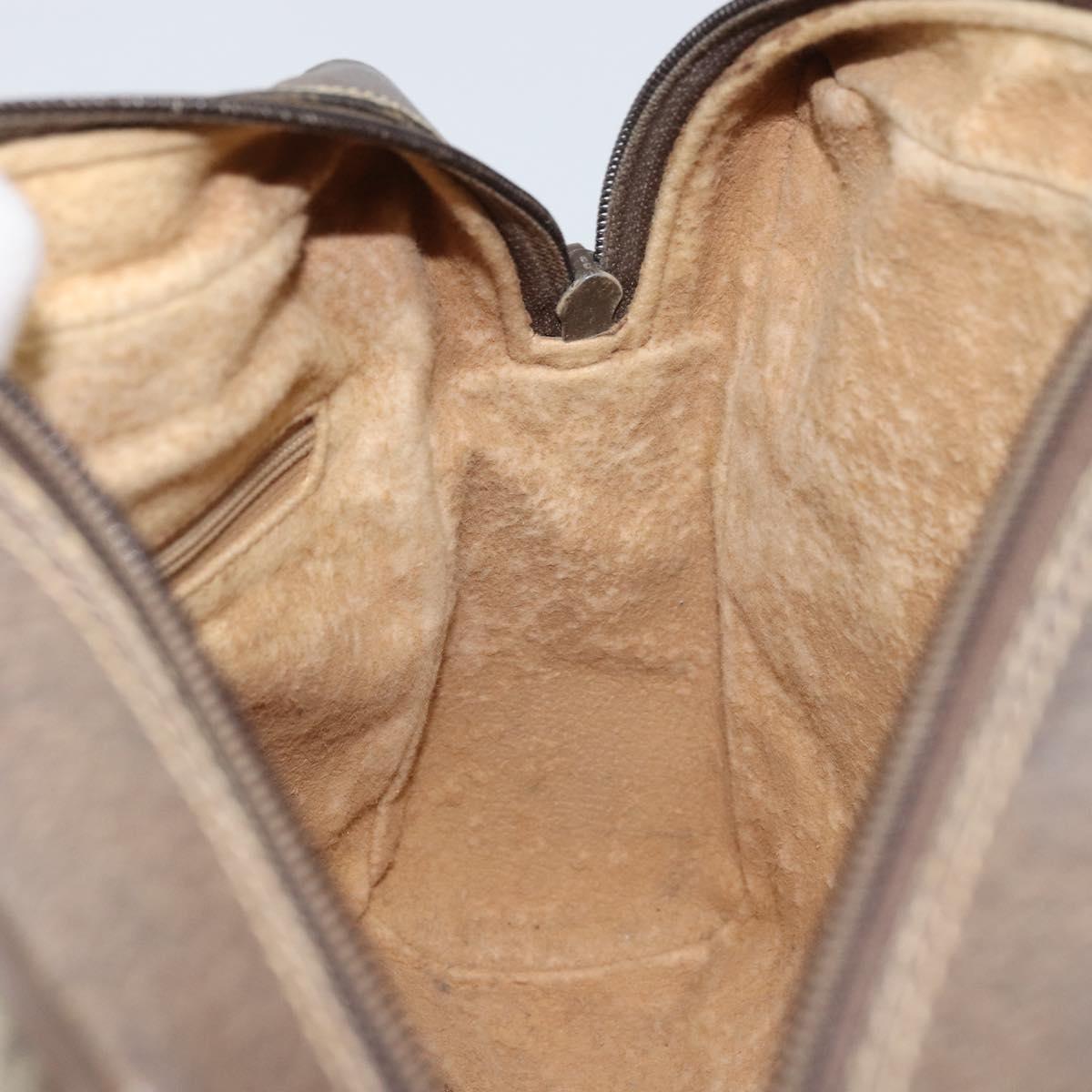 GUCCI GG Supreme Web Sherry Line Bag PVC Beige Gold 24 02 005 Auth ka1843
