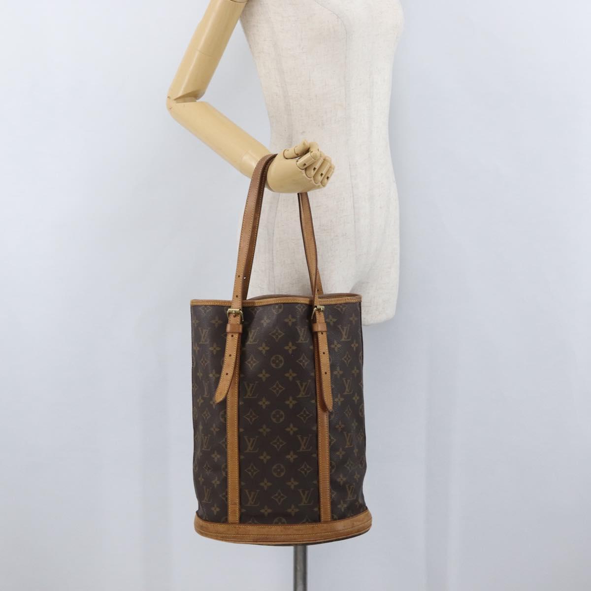 LOUIS VUITTON Monogram Bucket GM Shoulder Bag M42236 LV Auth ka1845
