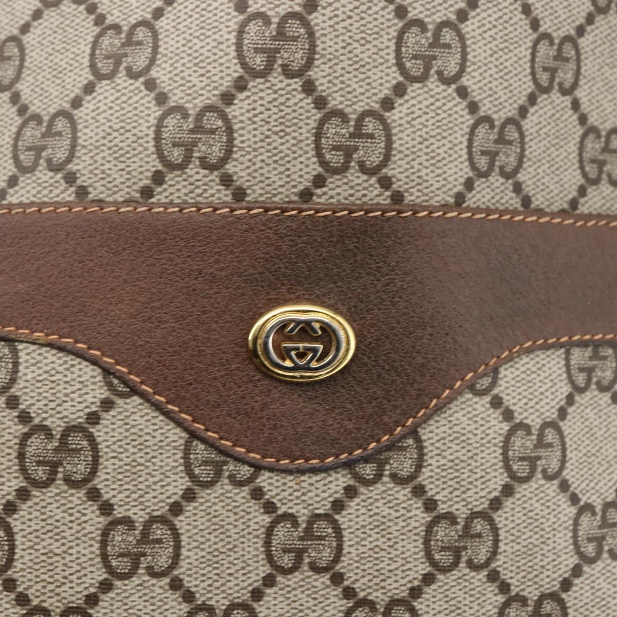 GUCCI GG Supreme Web Sherry Line Tote Bag PVC Beige Red 89 02 003 Auth ka1847A