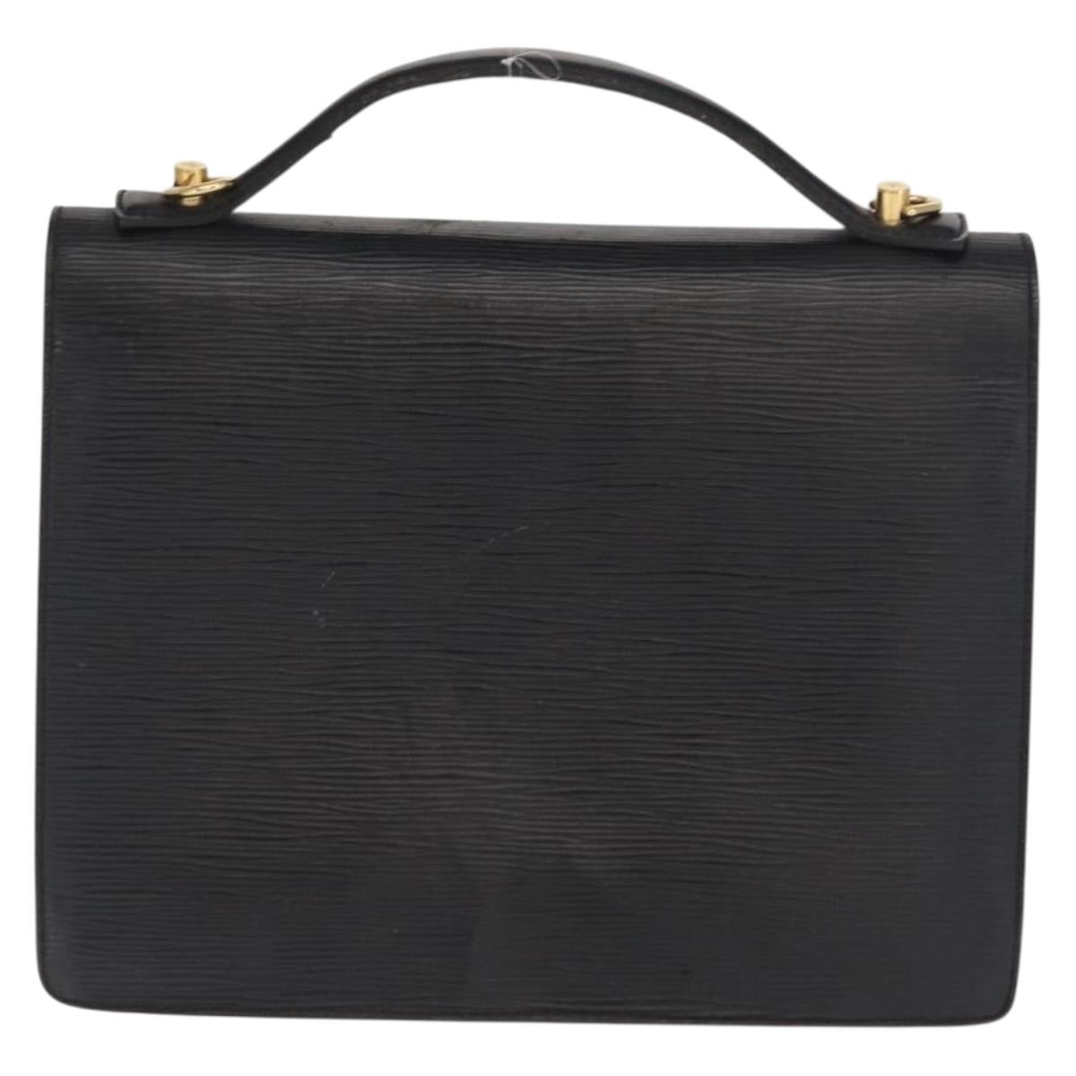 LOUIS VUITTON Epi Monceau 28 Hand Bag Black M52122 LV Auth ka1852