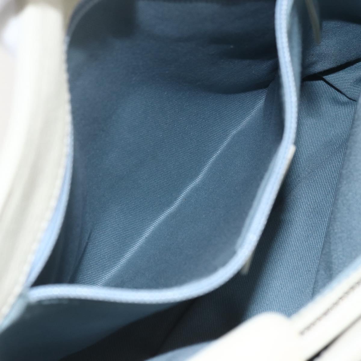 Salvatore Ferragamo Hand Bag Leather White Gold Auth ka1856