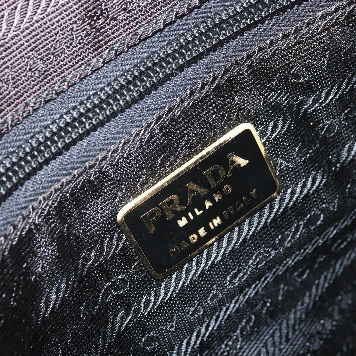 PRADA Hand Bag Nylon Yellow Gold Auth ka1864