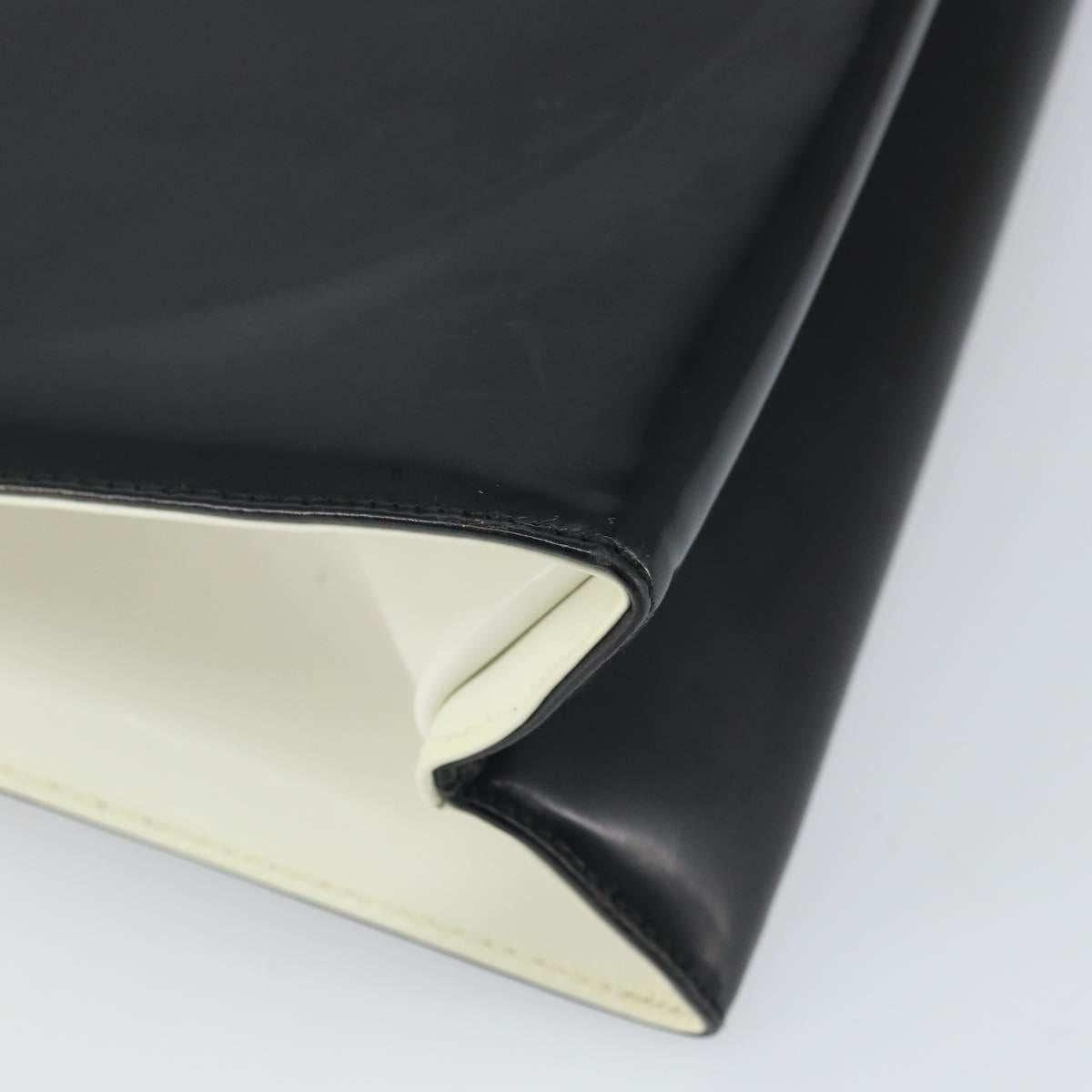Salvatore Ferragamo Gancini Tote Bag Patent leather Black Gold Auth ka1865