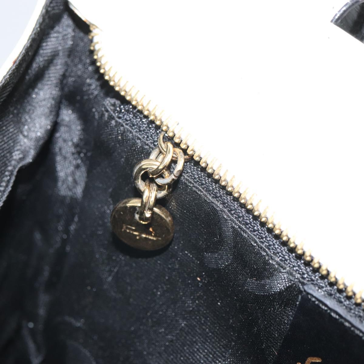 Salvatore Ferragamo Gancini Tote Bag Patent leather Black Gold Auth ka1865