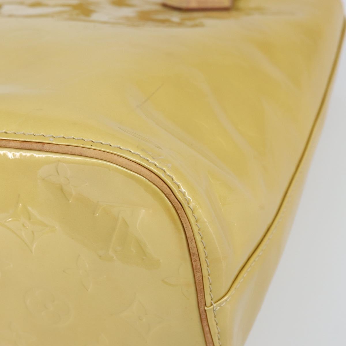 LOUIS VUITTON Monogram Vernis Houston Hand Bag Beige M91004 LV Auth ka1869