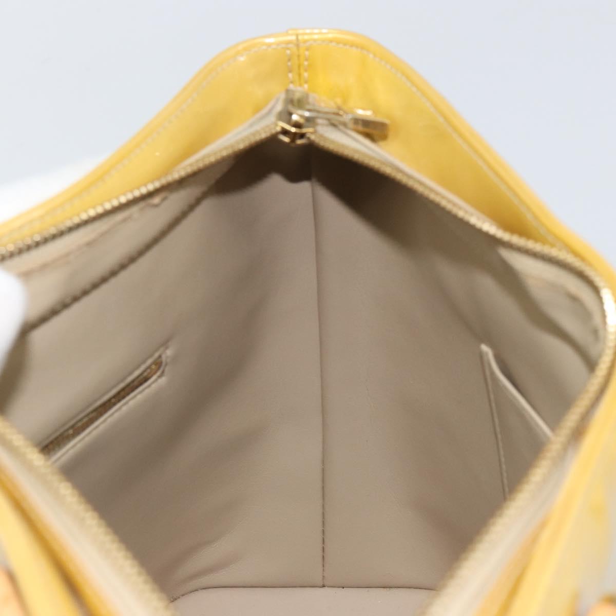 LOUIS VUITTON Monogram Vernis Houston Hand Bag Beige M91004 LV Auth ka1869